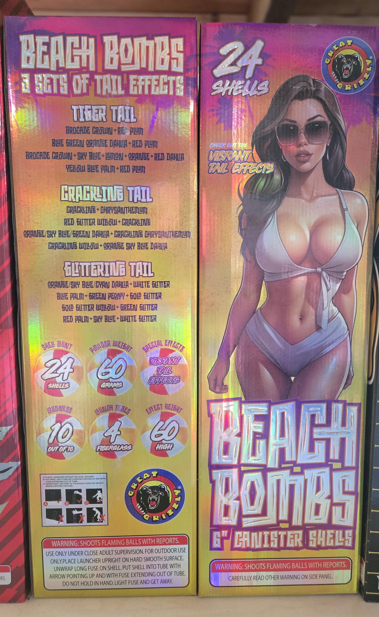 BEACH BOMBS 24 SHELLS 6"