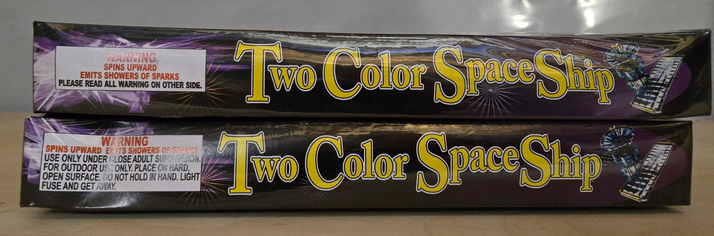TWO COLOR SPACE SHIPS (6 PACK)