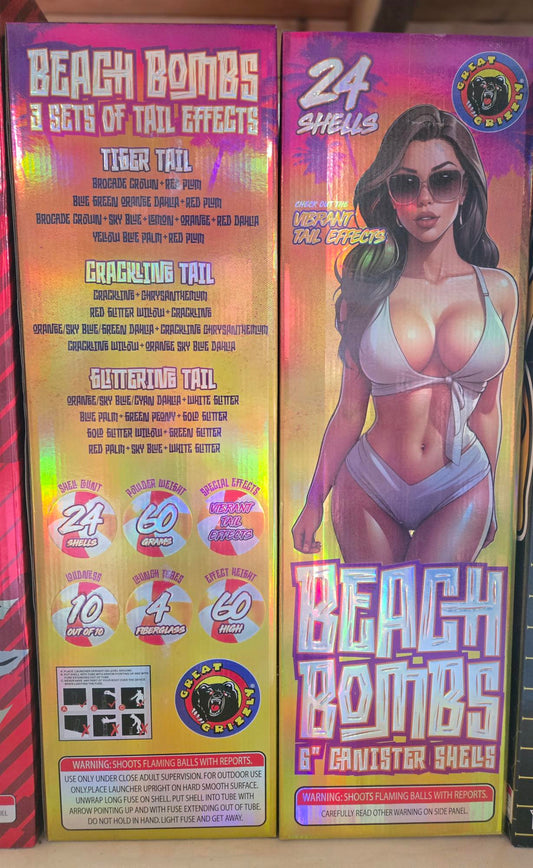 BEACH BOMBS 24 SHELLS 6"