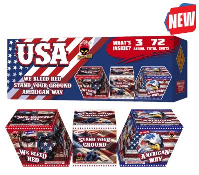 USA COMPOUND CASE SET 72 SHOT